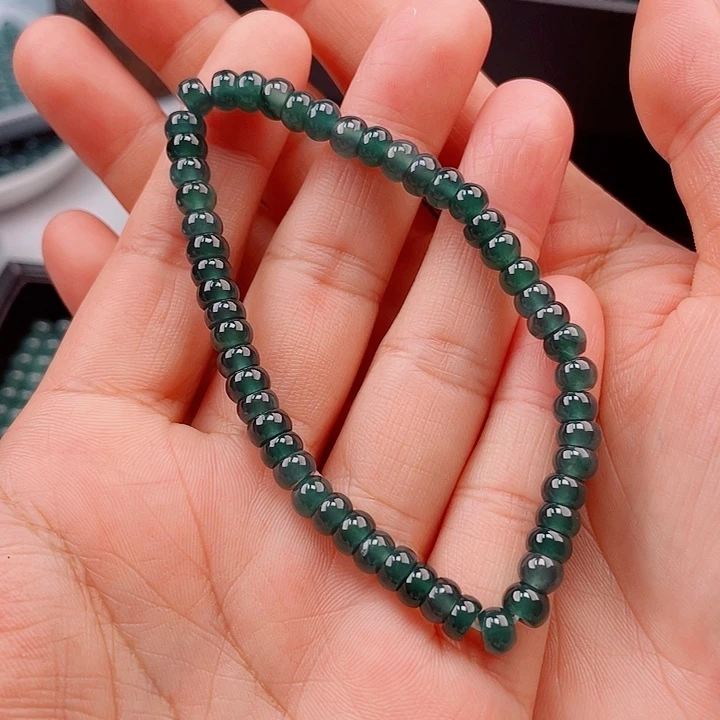 冰***吖翡翠未镶嵌手链多样性发货