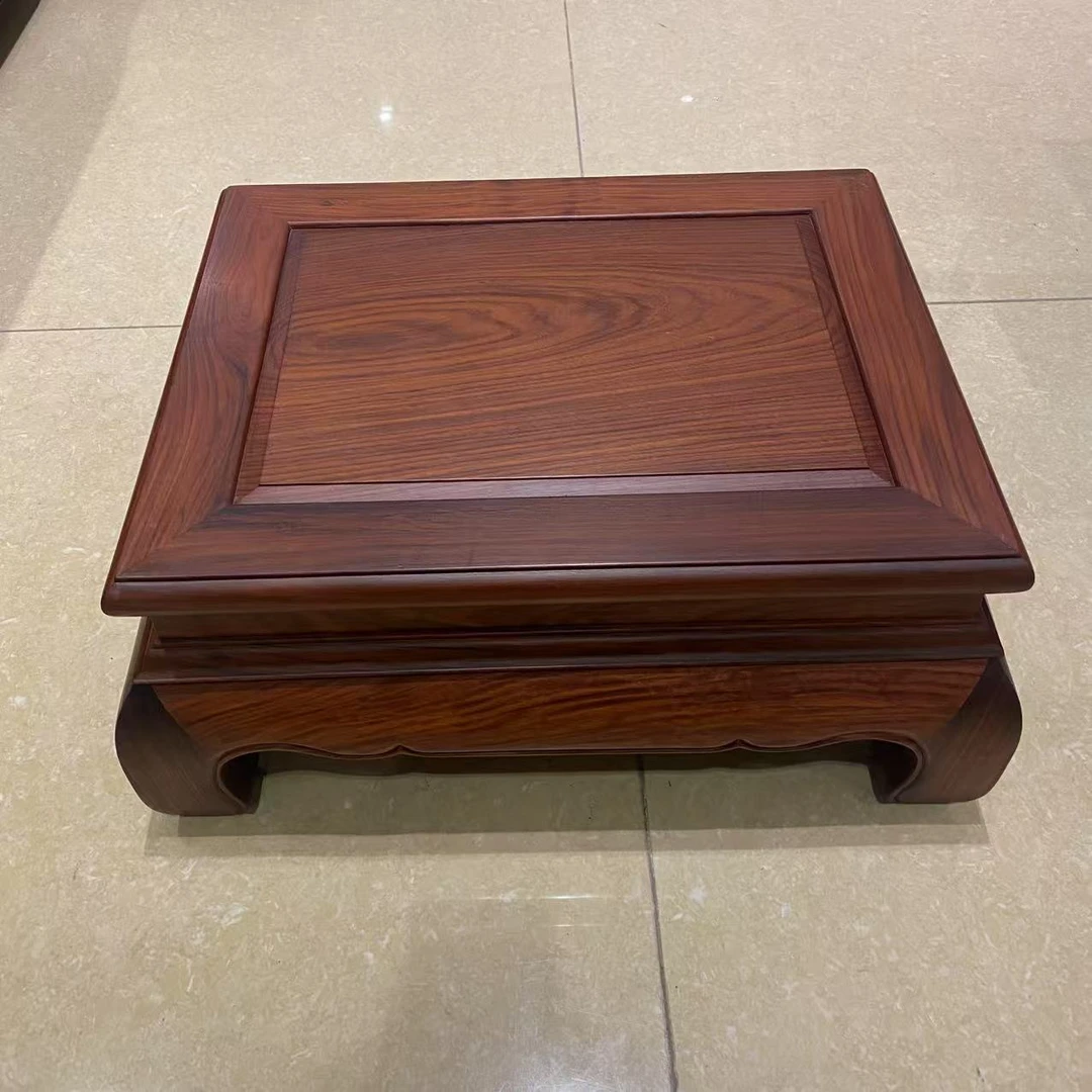 东非S枝长方形实木底座