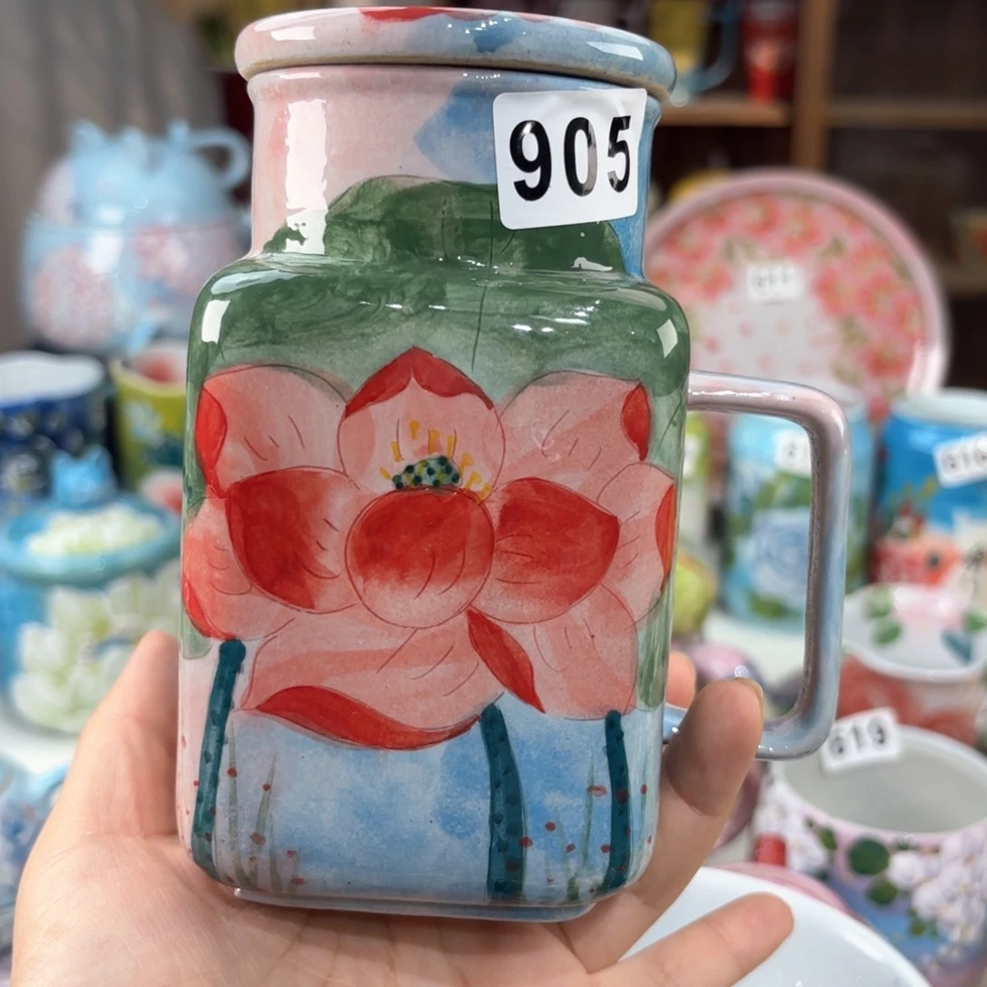 景德镇手绘高温釉下彩陶瓷茶具