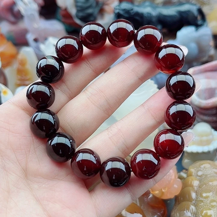明***记玛瑙未镶嵌手饰吊坠