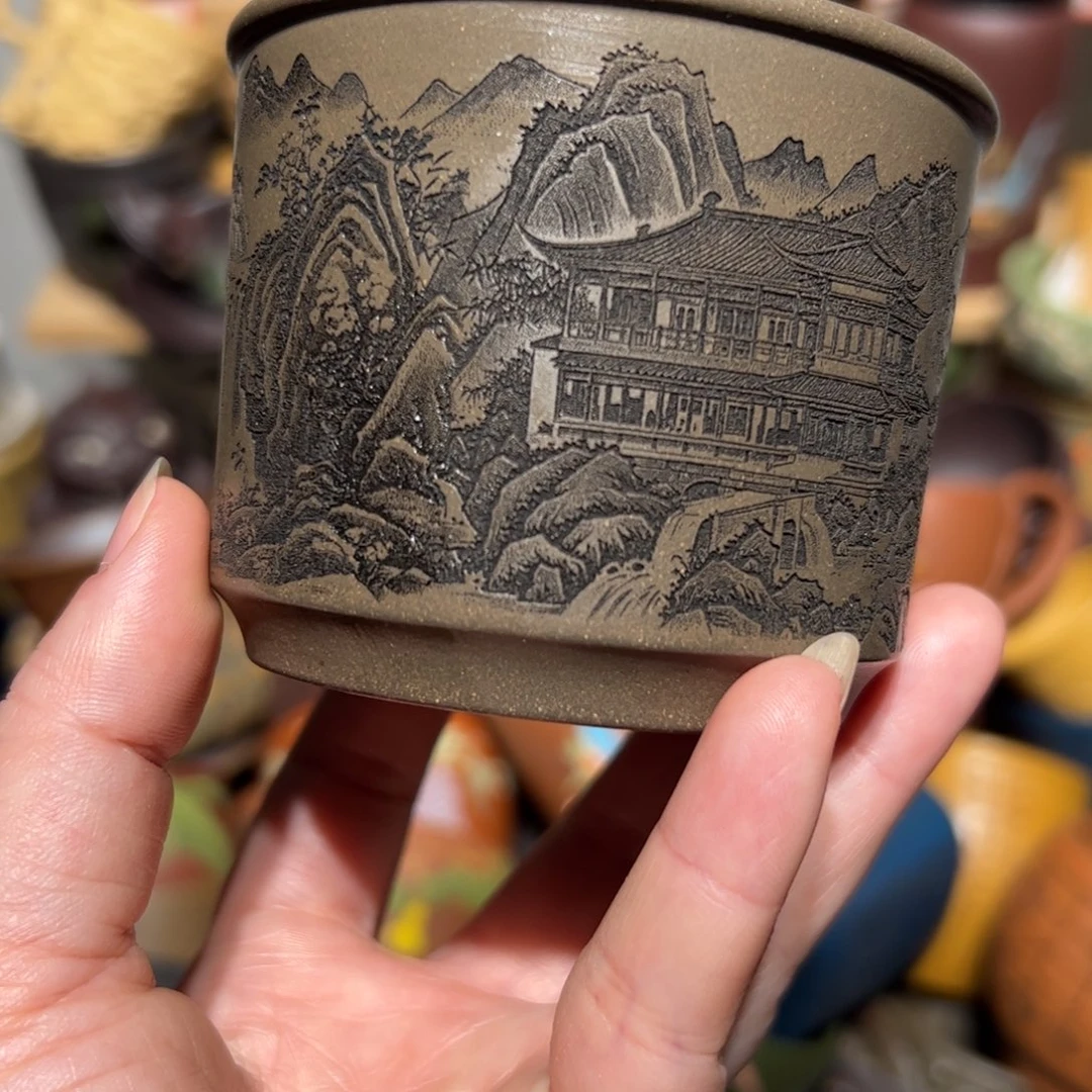 紫砂茶杯宜兴紫砂主人杯