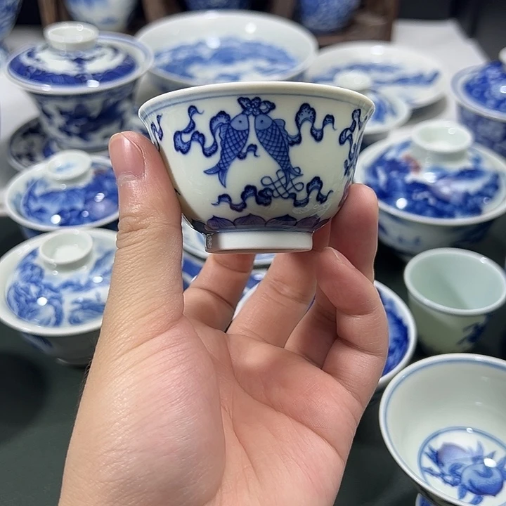 微瑕柴窑点工八宝小杯