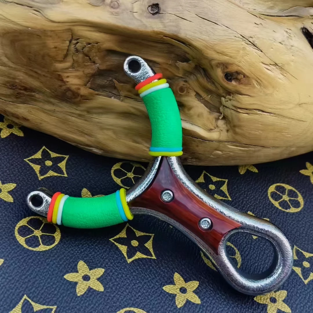 橘皮霄雲抠指单卡不锈钢扣指卡球弹弓传统民间体育用品