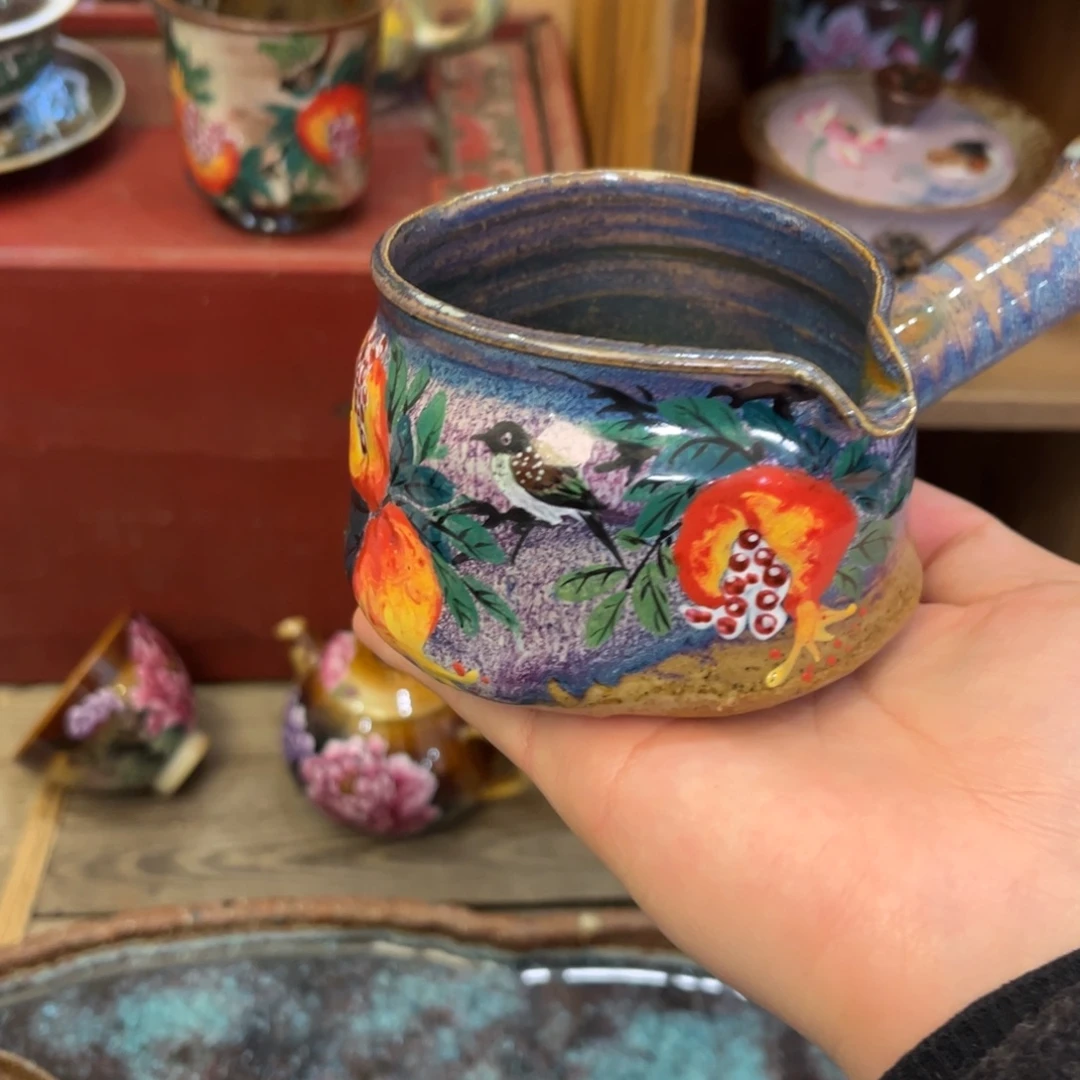 柴烧手工手绘陶瓷