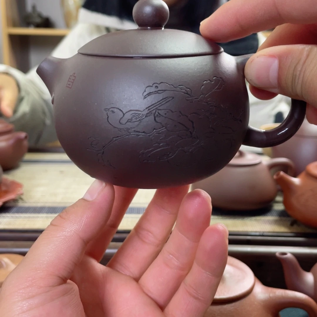 紫砂茶壶西施老紫泥