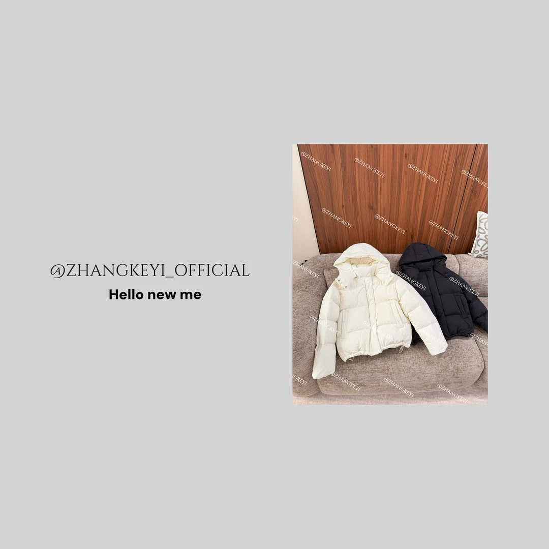 【张可以】经典连帽4格鹅绒服