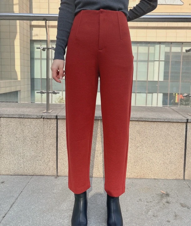 〔怡怡家〕冬季高腰加厚九分萝卜裤9108