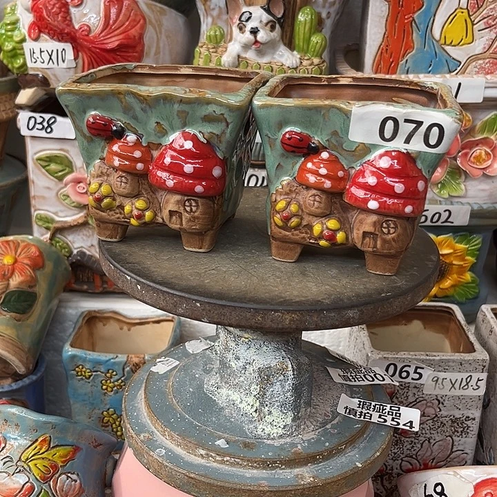 粗陶材质多肉花盆