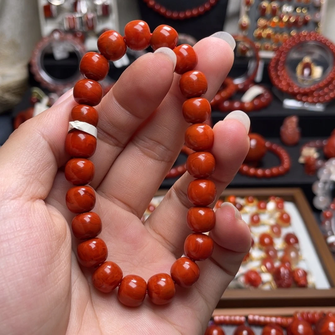 南红玛瑙未镶嵌9.5mm老型手串