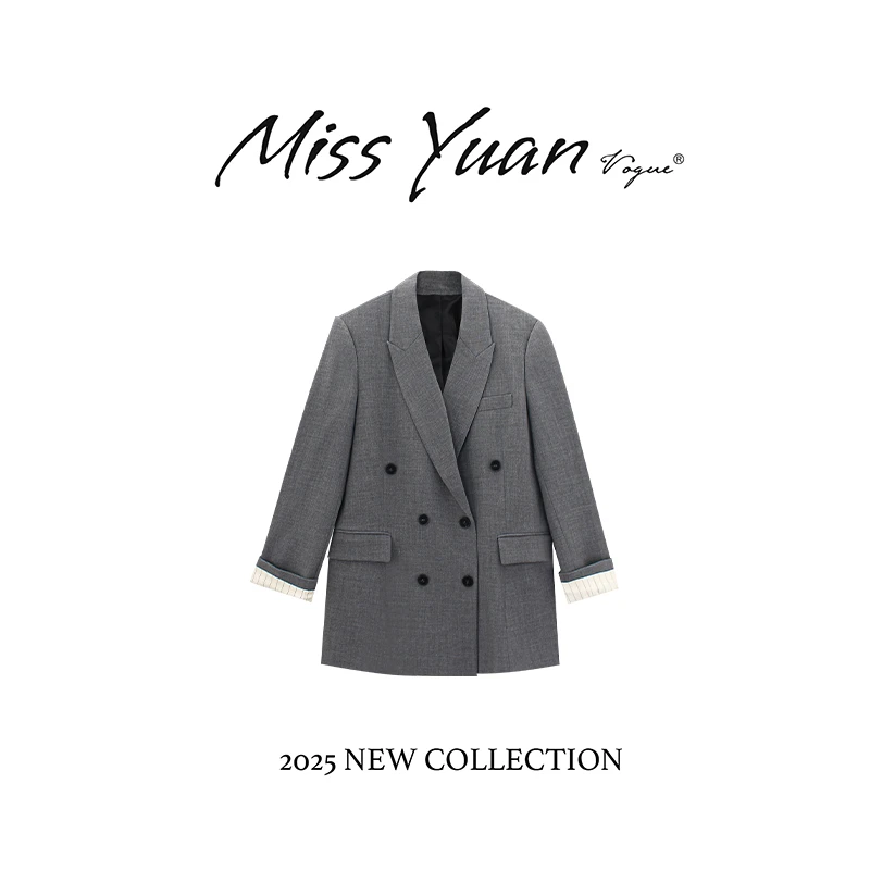 M.Y媛总 2025秋季新款设计师轻职风时尚百搭西装服MY2182D