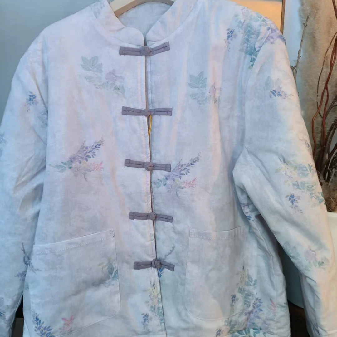335棉服（青枝）秋冬汉元素中国风宽松型新中式厚棉袄