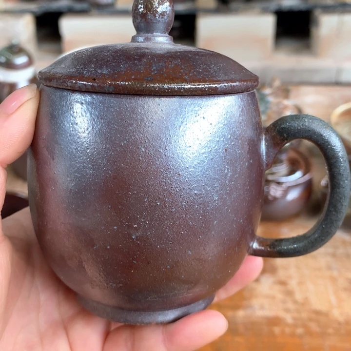 紫砂茶壶纯自然高温无釉裸柴烧