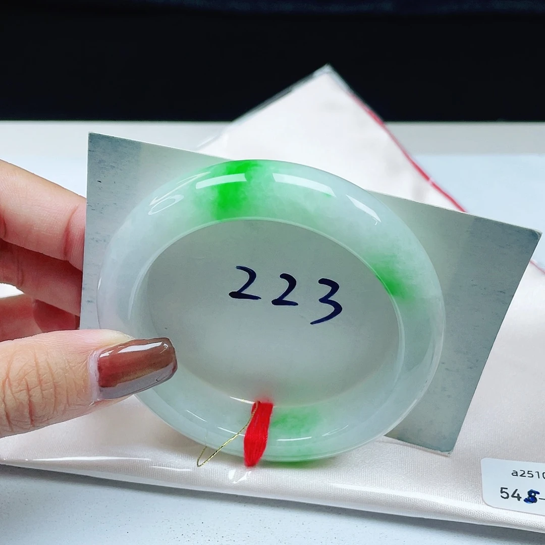 翡翠未镶嵌手镯 正圈54+