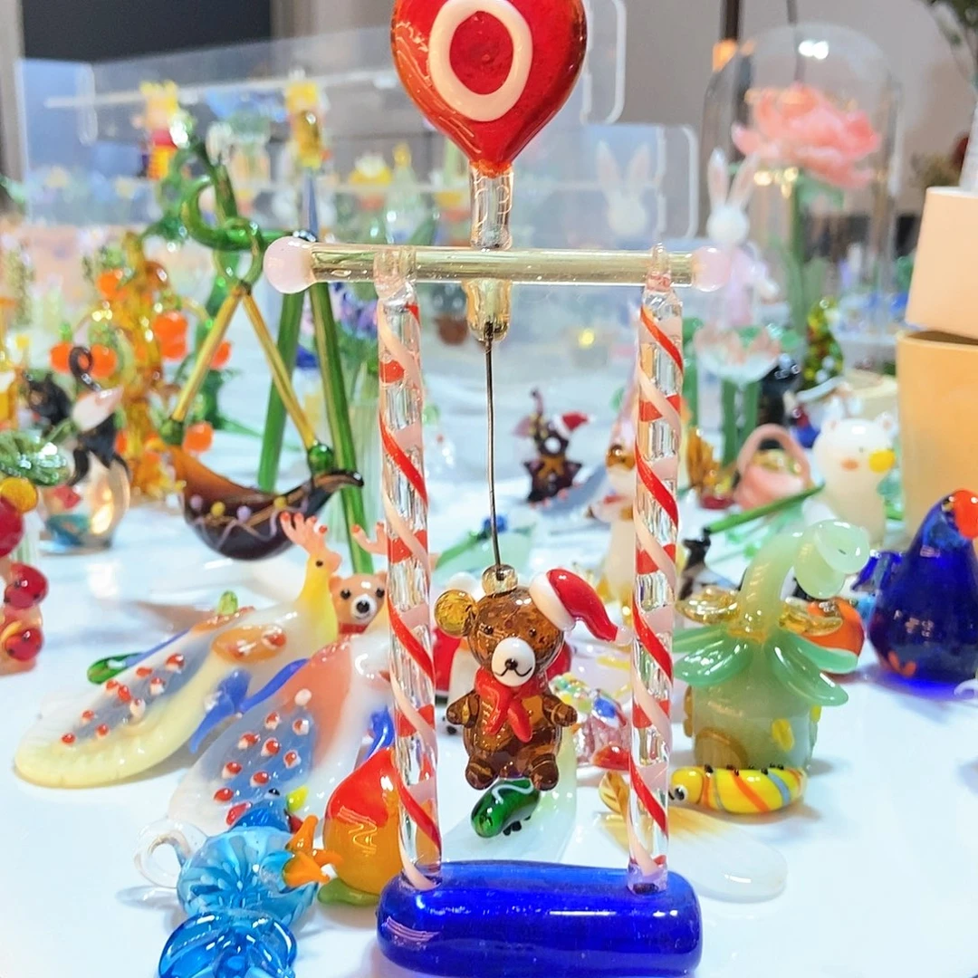 琉璃手工艺品秋千