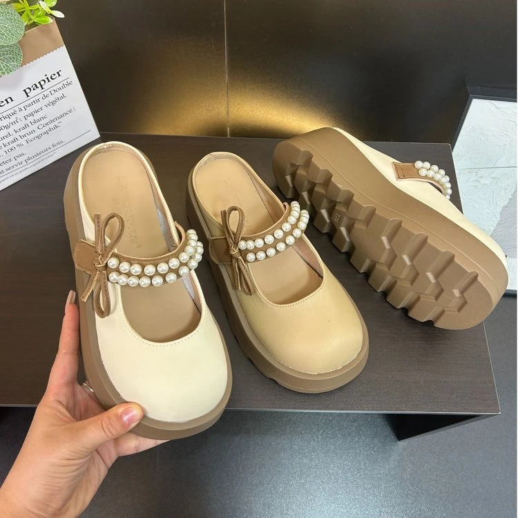 增高厚底勃肯鞋女士2025新款春夏季外穿时尚百搭休闲防滑包头拖鞋