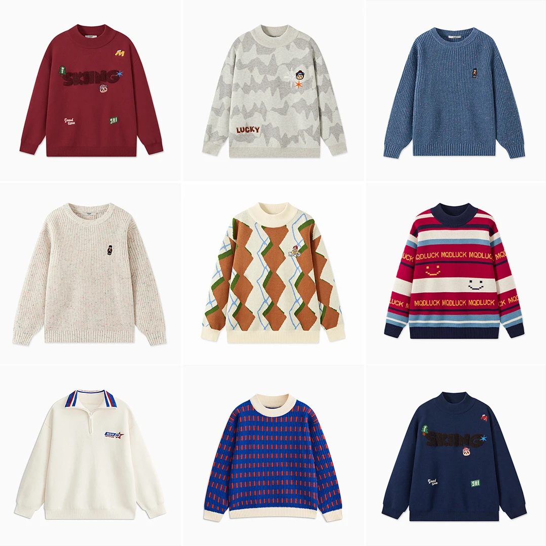 G15【先选尺码，再选颜色】儿童秋冬新品休闲毛衣毛衫圆领大童MQD