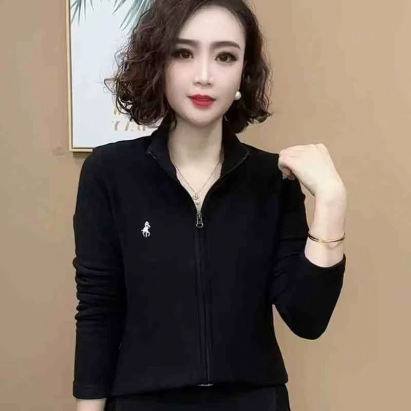 新款洋气百搭气质长袖薄外套春秋款含色开衫显瘦长袖打底衫女上衣