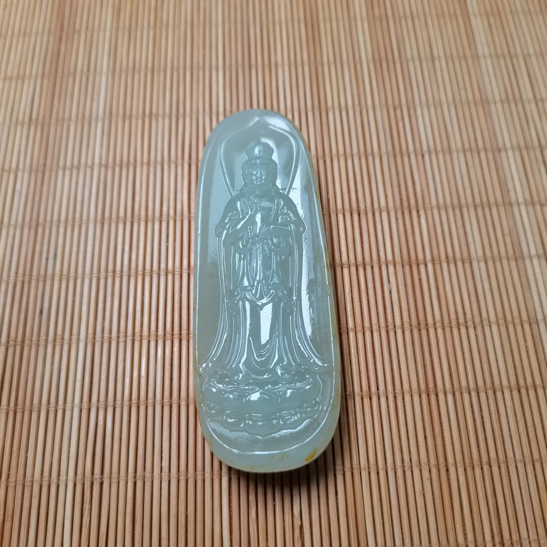 新疆和田玉南海观音菩萨65克