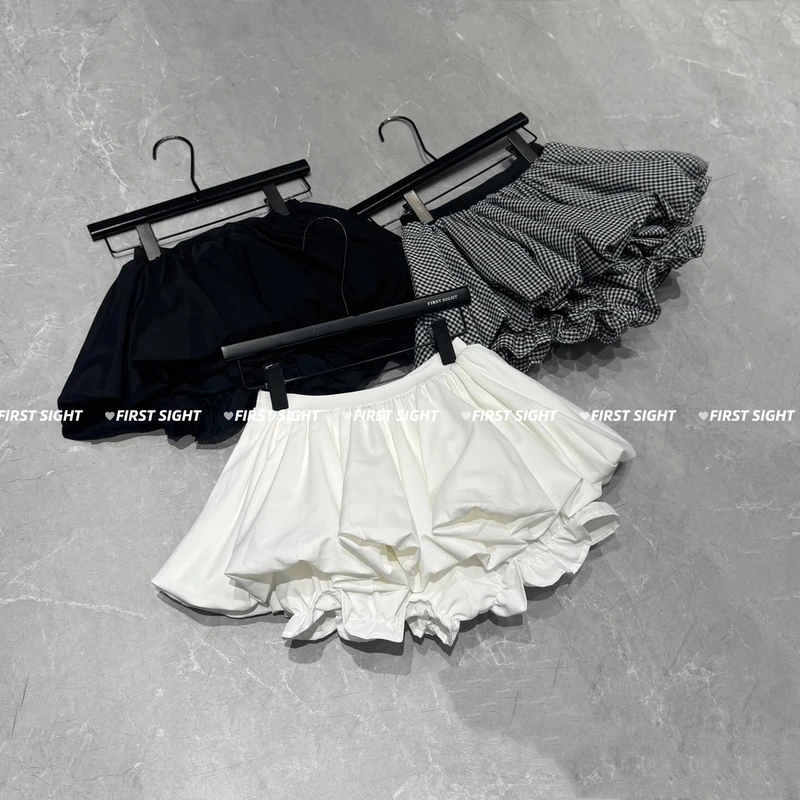 【云朵花苞蓬蓬裤裙】2025夏季显瘦南瓜A字半身裙