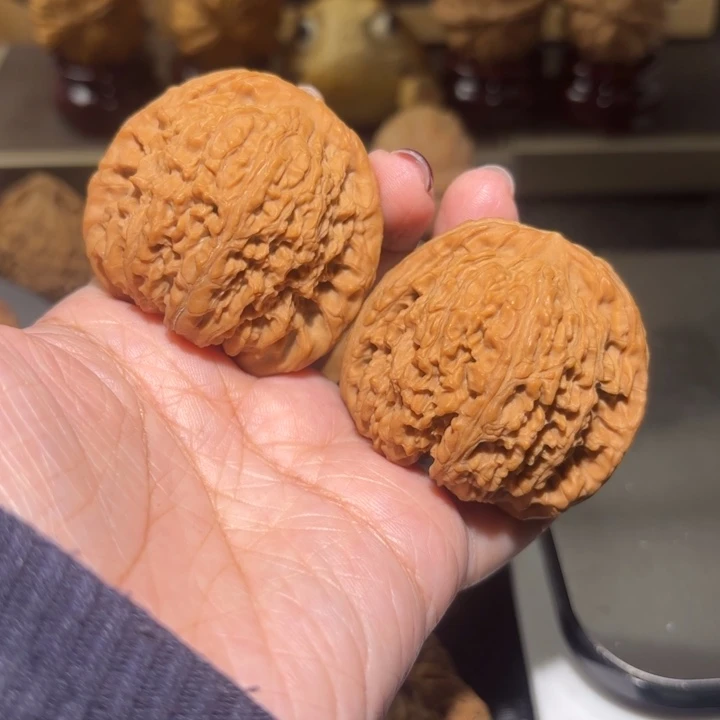 把件文玩核桃46全品凹底南疆石