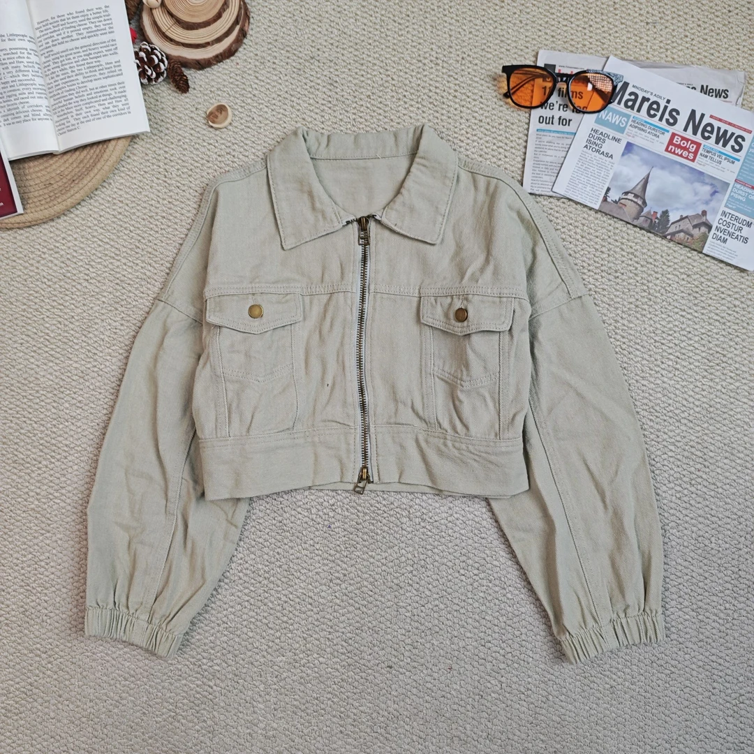 2025春季新款潮牌纯色长袖牛仔外套0273