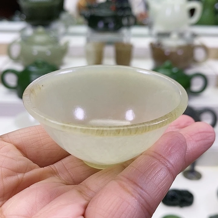 未镶嵌和田玉挂件茶杯40m l