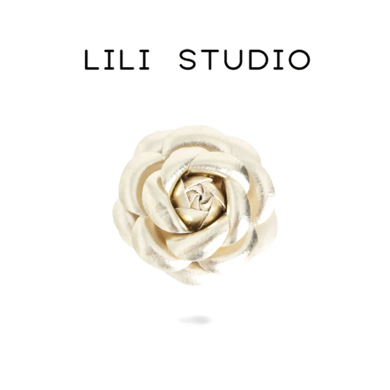 非金属皮质胸针 「玫瑰金」不理理秋季新款小众女装高级感休闲胸针