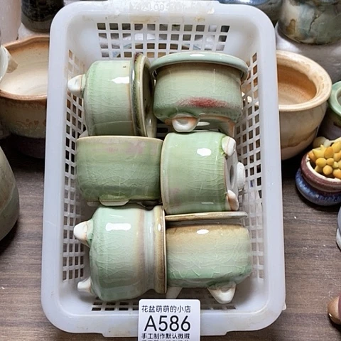 紫砂花盆586微瑕品口径5到6左右