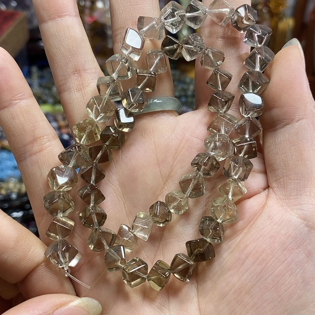 玛瑙/玉髓未镶嵌珠宝半成品茶晶斜方一条卡6mm