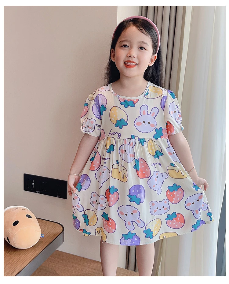 （小码专属福利）女童睡裙夏季棉绸