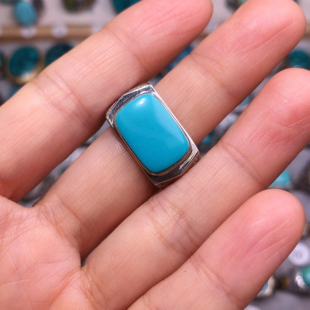 绿松石挂件银S925镶嵌凡***」