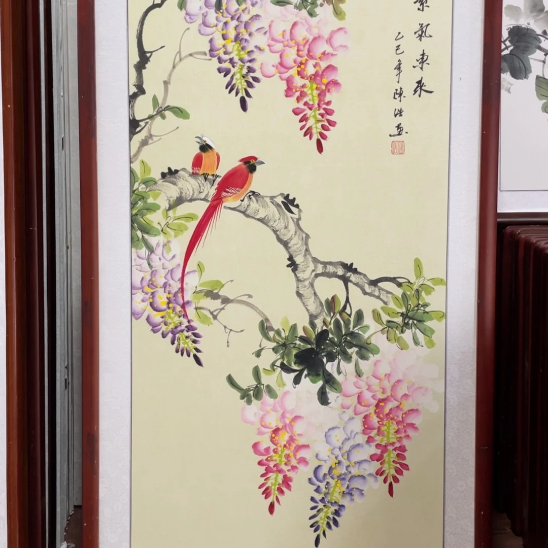 国画带框尺寸63*123厘米