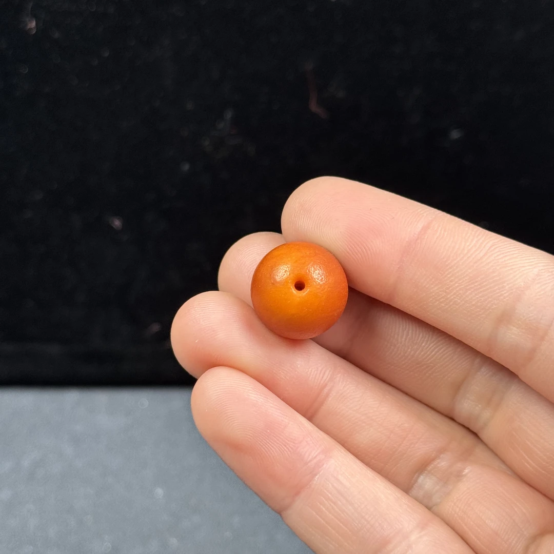 Y6182天然原矿蜜蜡 老蜡枣珠14.4x16.6mm 2.1克抖音基地质检发货