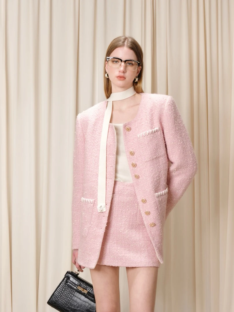 EIMISMOSOL 25SS  粉色小香套装