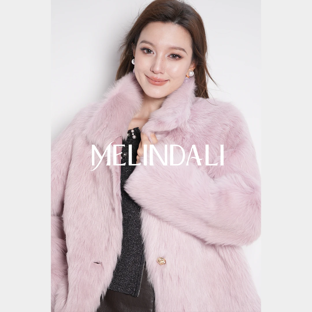 Melinda Li【奶油托卡】意大利进口托斯卡纳羊皮毛一体定染皮草外套
