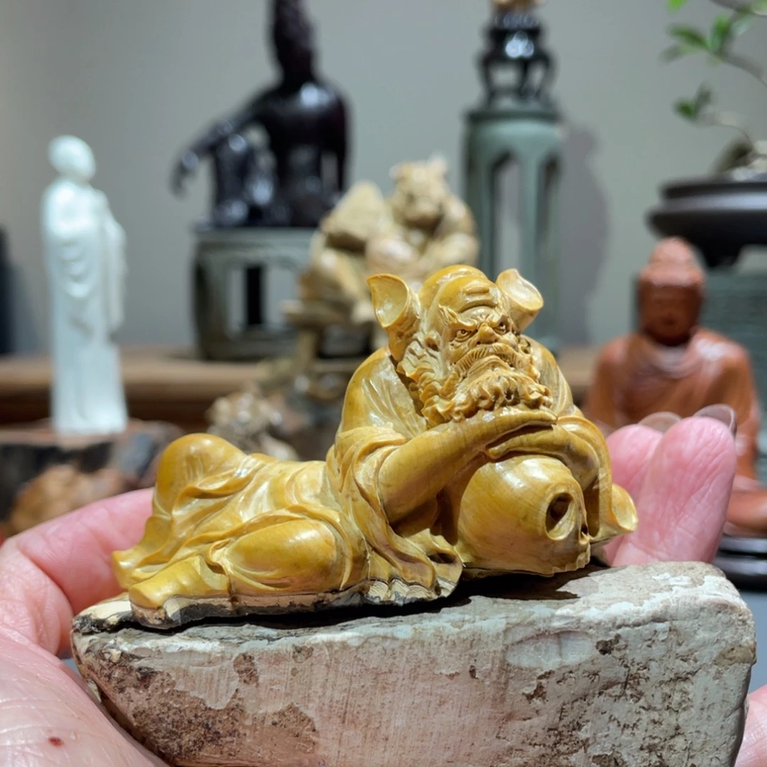 起***！木质黄杨木工艺品摆件