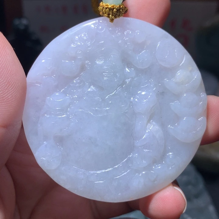 翡翠未镶嵌颈饰保真天然A货翡翠