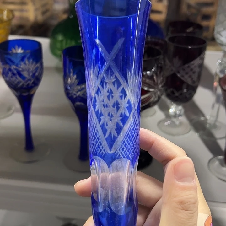 水晶玻璃平底款微瑕一个