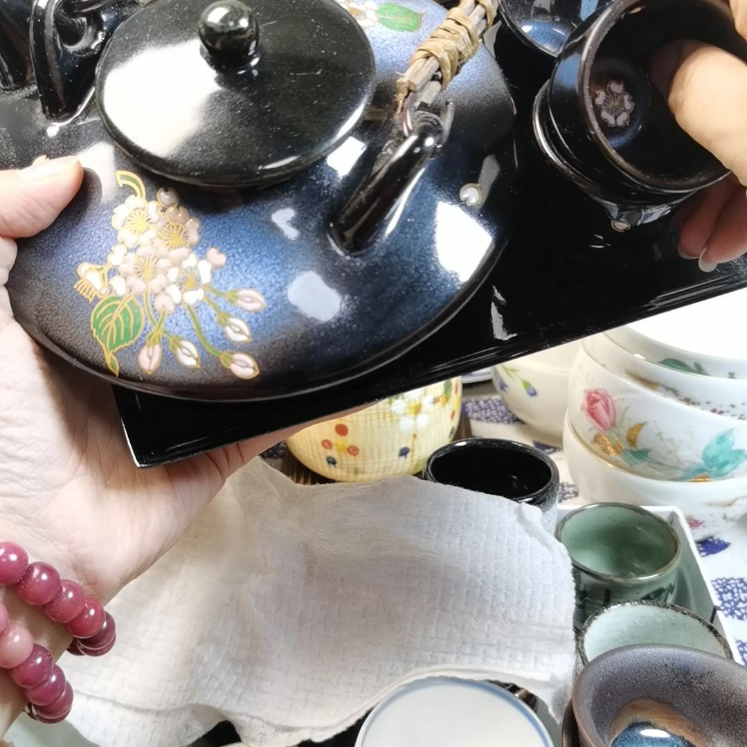 紫砂茶案陶瓷杯子碟子碗静