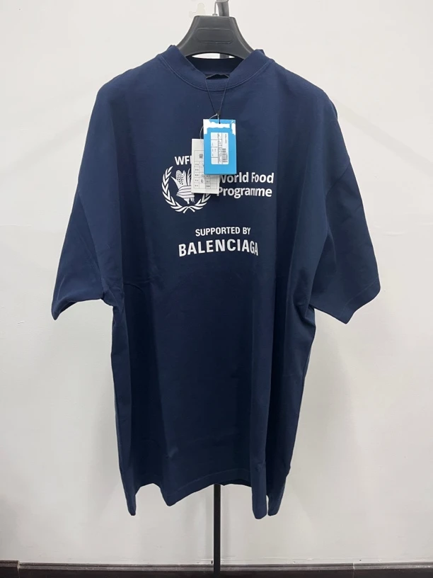 全新未使用 Balenciaga/巴黎世家 WFP圆领套头短袖T恤