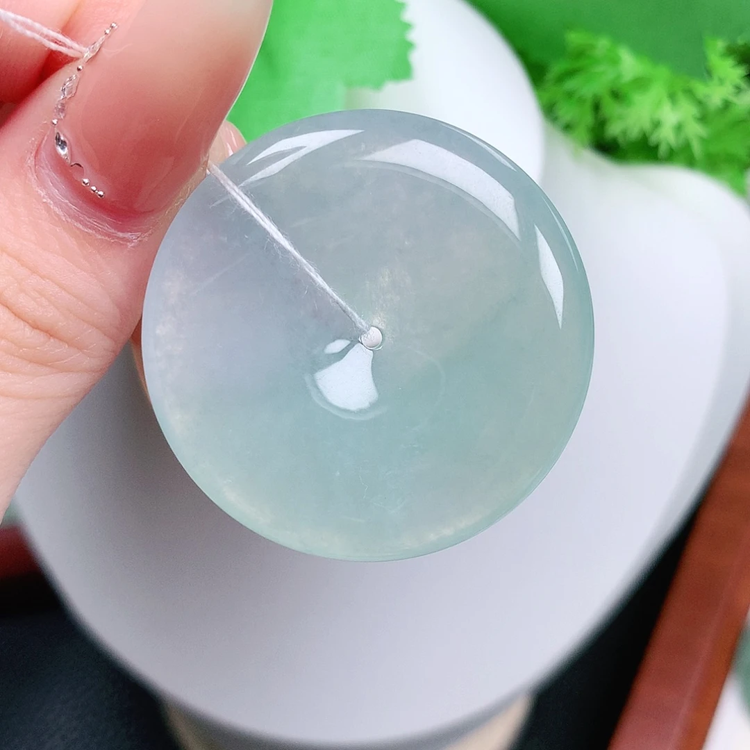 翡翠未镶嵌颈饰平安37.6-5.7