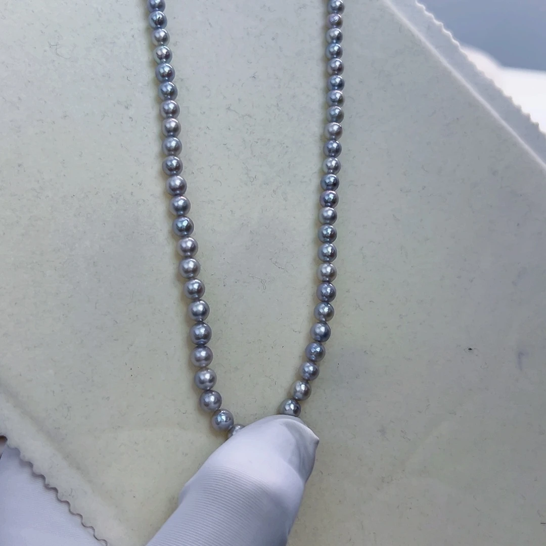 海水珍珠海水akoya设计款满珠链XL76银S925镶嵌