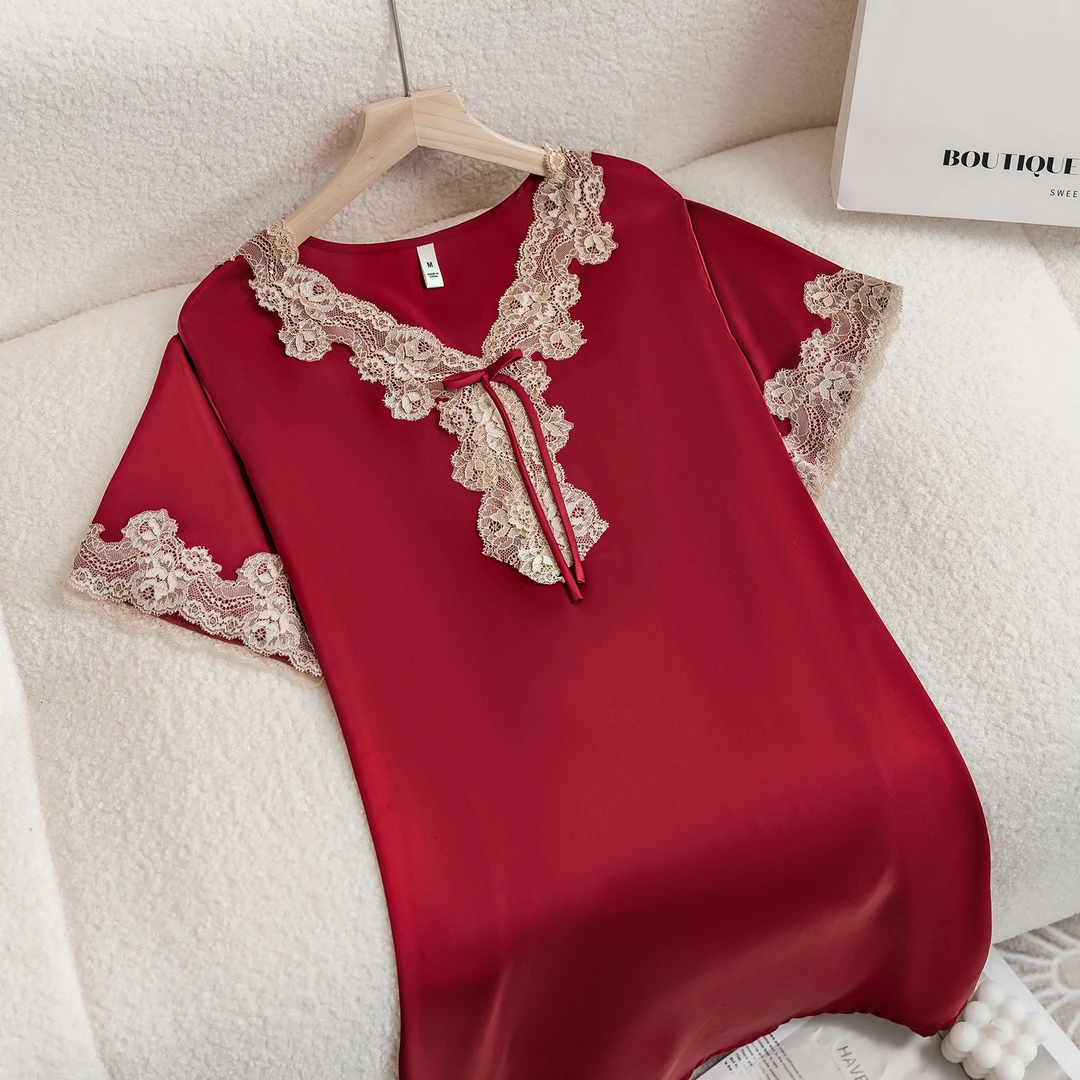 达芬奇密码2025年新款夏季新款家居服女士高级浪漫透气贵妃裙睡裙