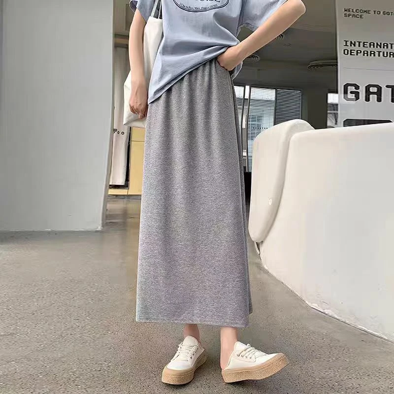 【代代精选】纯色简约休闲半身裙-21427