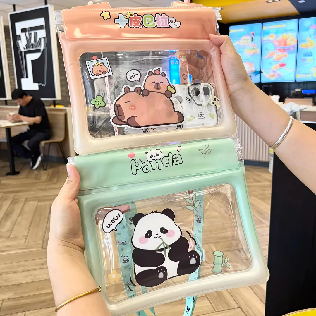 大容量防水袋斜挎腰包可触屏拍照游泳漂流水上乐园化妆品包包通用