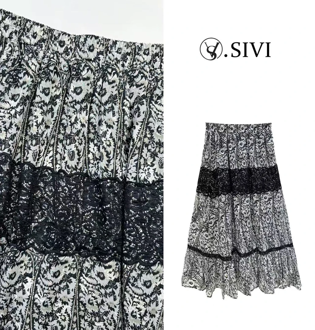 熙薇【心灵手巧】2025春季新款时尚休闲气质半身裙H1430