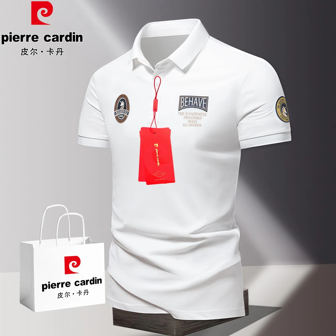 皮尔卡丹美式潮牌休闲短袖POLO衫男士夏季高档时尚半袖翻领体恤男