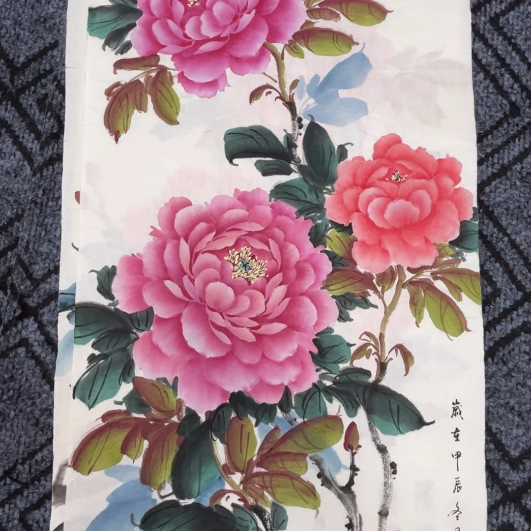 国画四尺四开花鸟作品