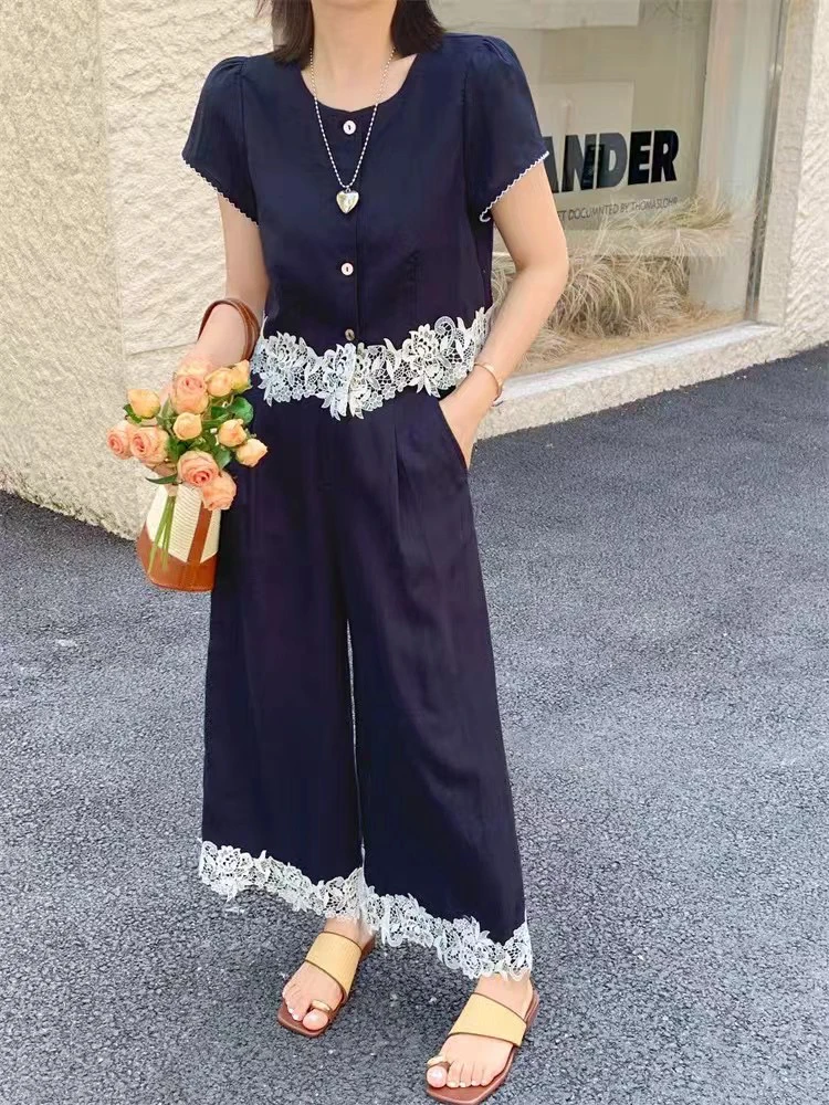 【800-999】时尚百搭夏季新款韩版短袖法式气质连衣裙套装潮流显瘦