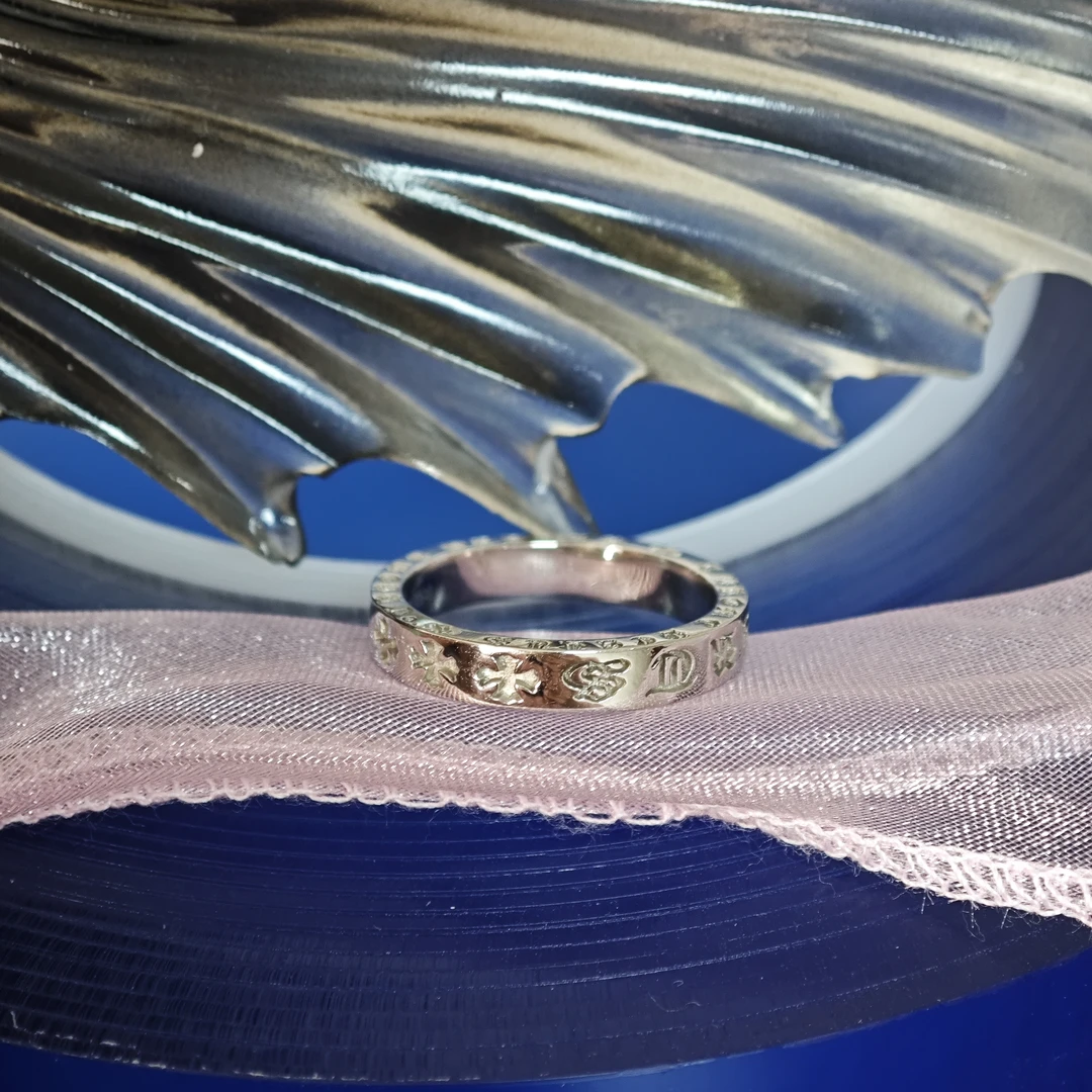 铂金六字真言戒指-